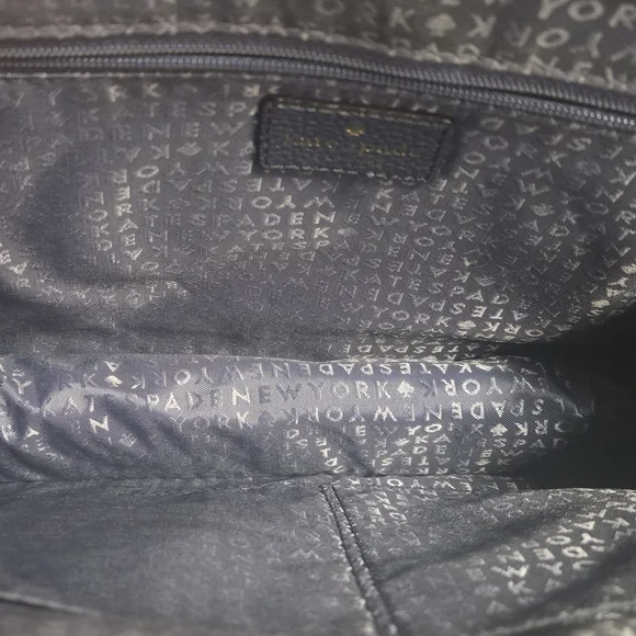 Vintage Kate Spade Navy Satchel with Gold Accents - Picture 3 of 11